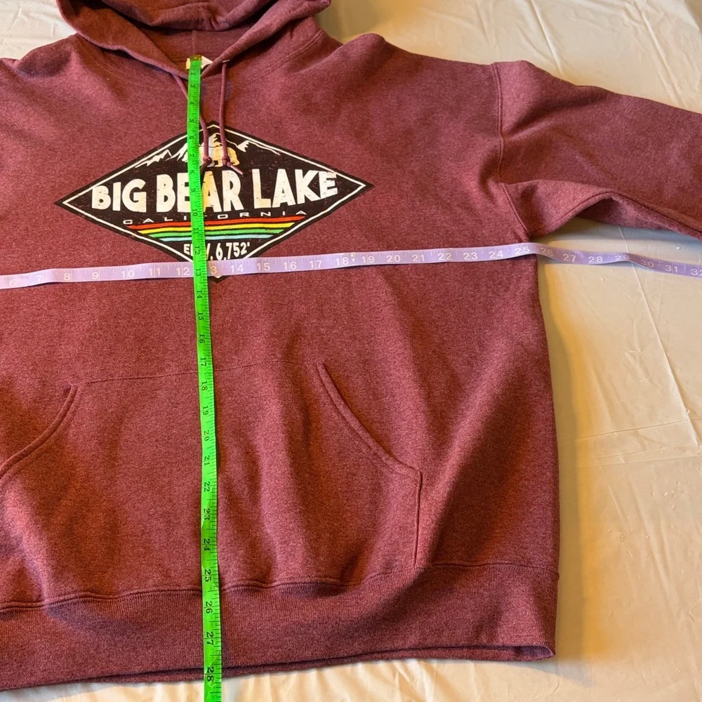 Big Bear Lake California Maroon Hoodie - Men